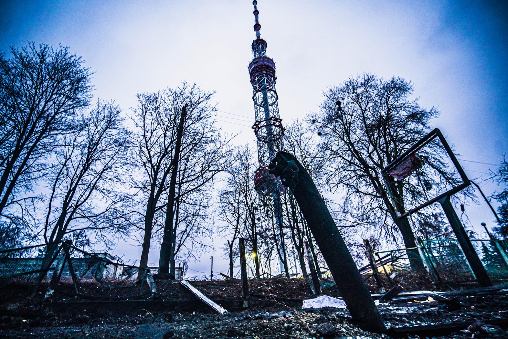 Обстрел киевской телевышки, где погибли пять человек: появились фото с места преступления Путина